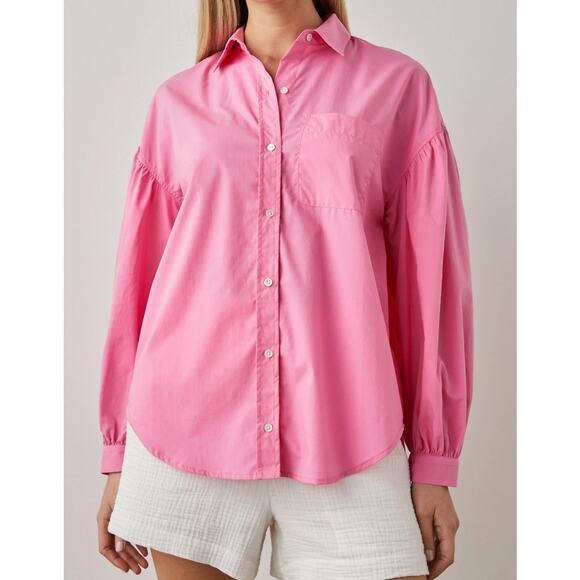 Rails Janae Button-down Shirt | Womens S, Hot Pink - Picture 4 of 7